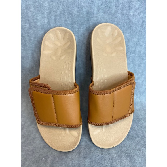 Megnya Orthopedic Slides Sandals Tan Brown Women's Shoes Sz 37 U.S. 6.5 - Picture 5 of 9